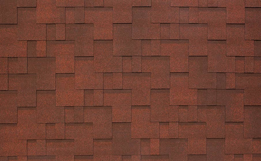 Гибкая черепица TEGOLA NOBIL TILE Акцент темно-красный