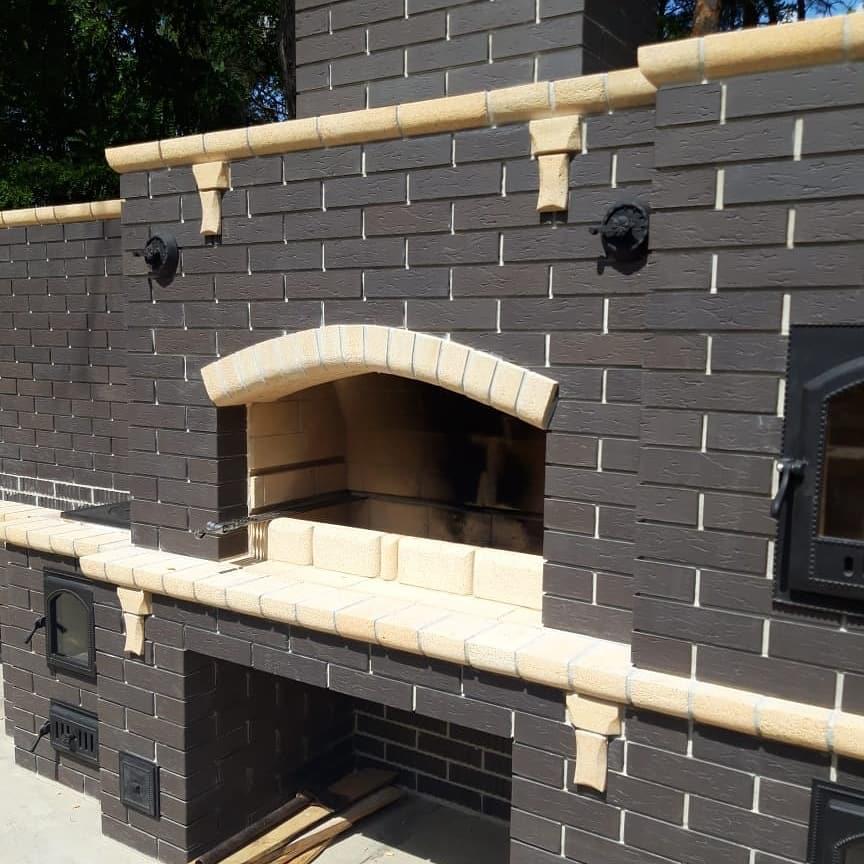 Облицовочный пустотелый, М-200,120x250x65, черный, Тербунский гончар КЗ